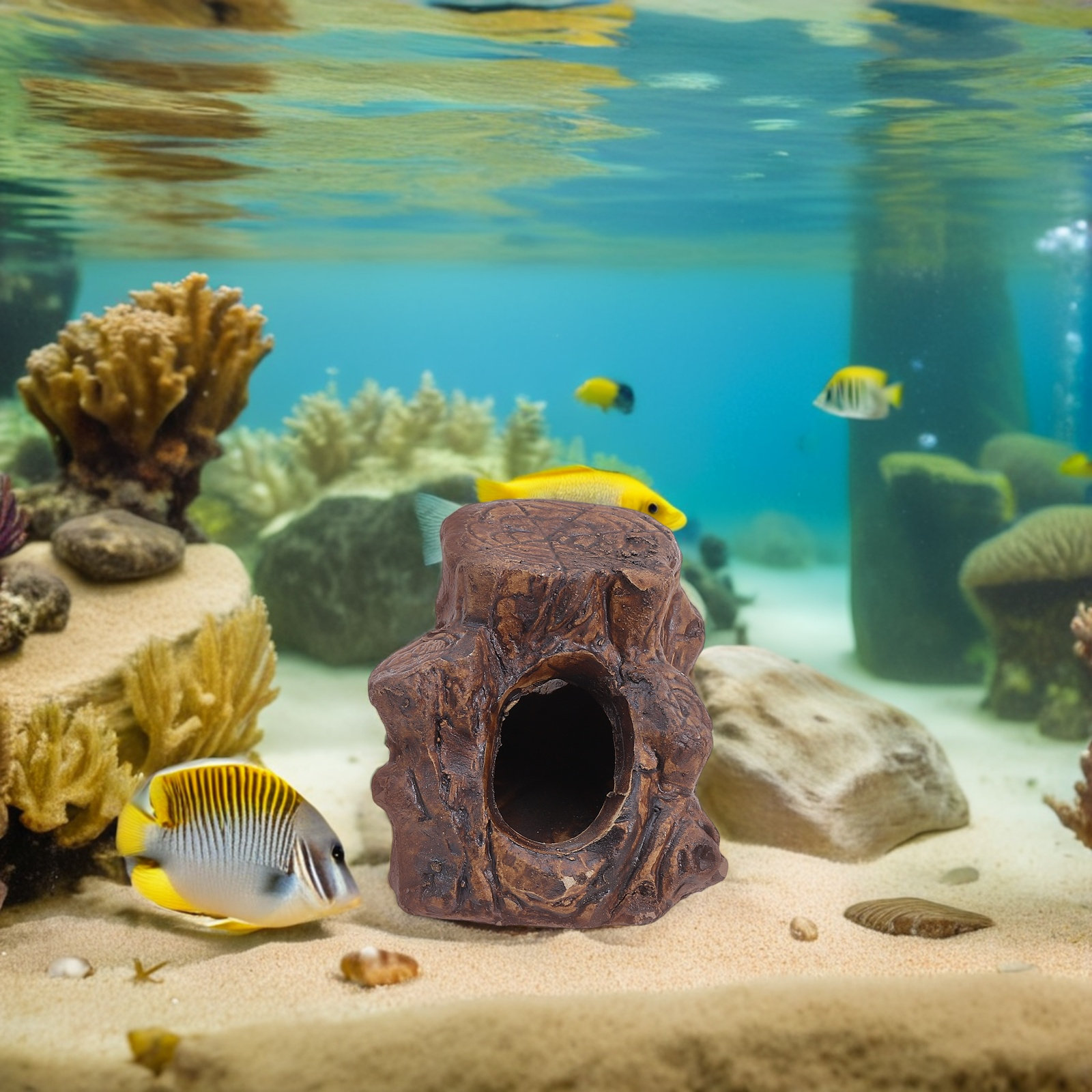 2 Pcs Fish Tank Aquarium Hide  - огляд і ціна Hide Cave Ceramic