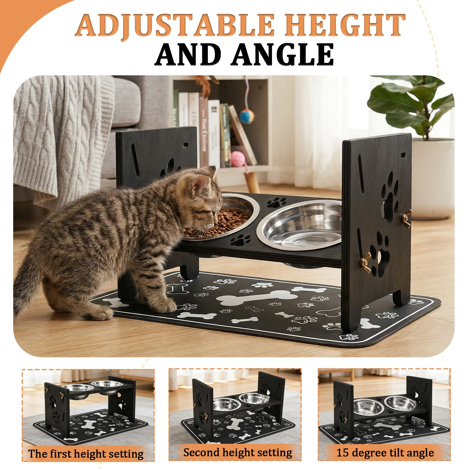 Elevated Dog Feeder Bowls Adju - огляд і ціна Royal Canin Food Medium