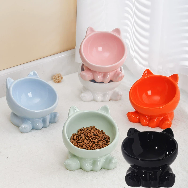 Cute Ceramic Cat Bowl with Hig - огляд і ціна Royal Canin Food Medium