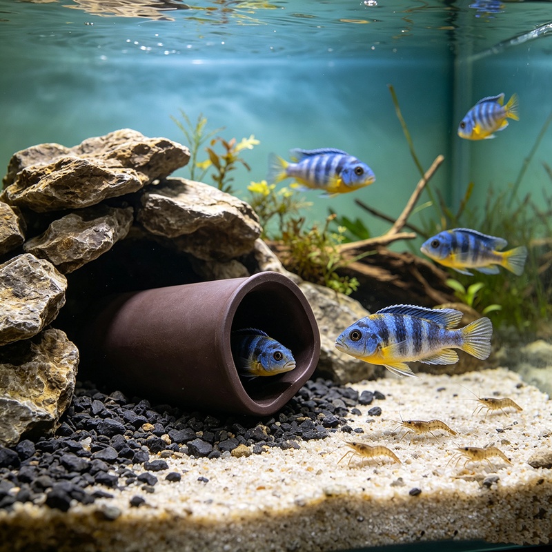 New Fish Tank Cave Aquarium Sh - огляд і ціна Hide Cave Ceramic